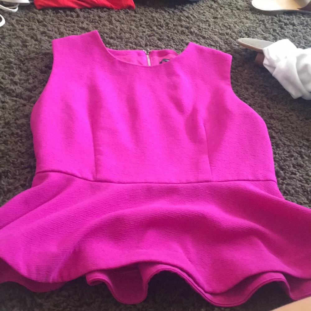 Hot pink peplum top